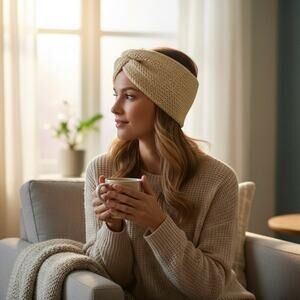 Ear Warmer Knitted Headband Twisted Warm Winter Hairband Turban